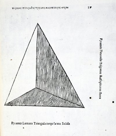 Pyramis laterata triangula inequilatera solida, illustrazione da 
